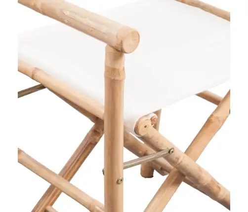 Kokkupandavad Režissööritoolid, 2 Tk, Bambusest Ja Purjeriidest