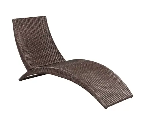 Saliekams Sauļošanās Zvilnis Ar Matraci, Brūna Pe Rotangpalma Vidaxl