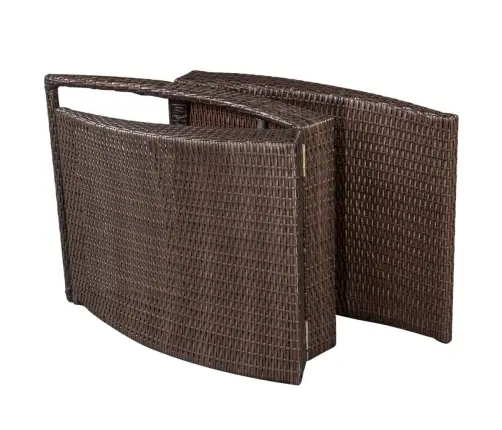 Saliekams Sauļošanās Zvilnis Ar Matraci, Brūna Pe Rotangpalma Vidaxl