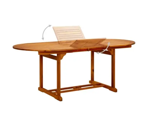 Sodo Stalas, 200X100X75 cm Akacijos Medienos Masyvas