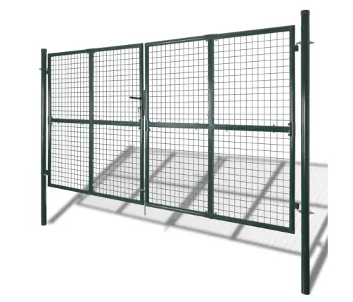 Dubultie Dārza Vārti, Tērauds Ar Pulvekrāsas Pārklājumu Vidaxl