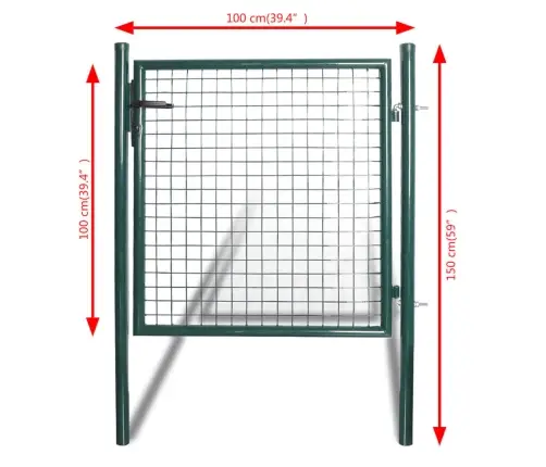 Tvoros Vartai, Vienvėriai, 100X100 cm Milteliniu Būdu Dažytas Plienas