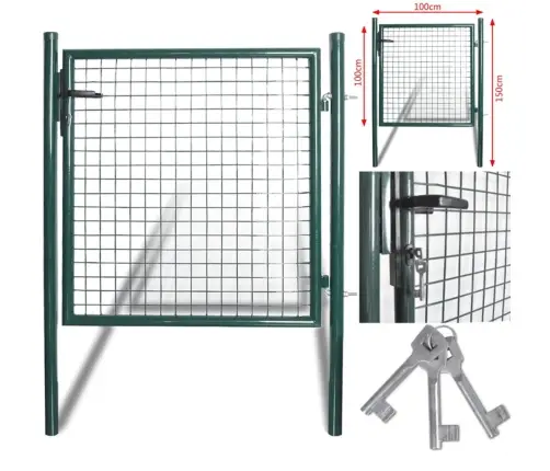 Tvoros Vartai, Vienvėriai, 100X100 cm Milteliniu Būdu Dažytas Plienas