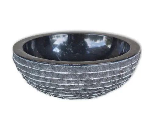 Izlietne, 40 Cm, Melns Marmors Vidaxl