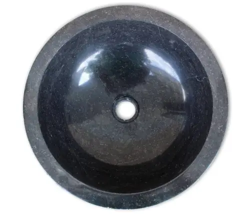 Izlietne, 40 Cm, Melns Marmors Vidaxl