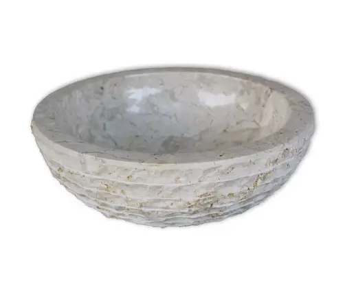 Krēmkrāsas Marmora Izlietne, 40 Cm Vidaxl