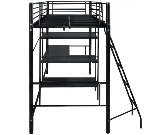 Gulta Ar Matraci Melna 200 X 90 Cm Metāls Vidaxl