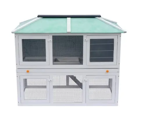 Dzīvnieku / Trušu Būda Ar Dubulto Grīdu, Koks   Vidaxl