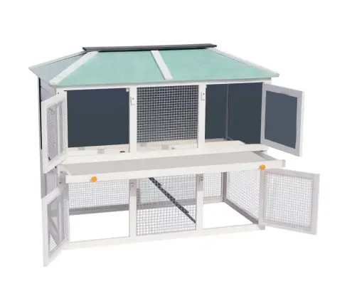 Dzīvnieku / Trušu Būda Ar Dubulto Grīdu, Koks   Vidaxl