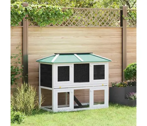 Dzīvnieku / Trušu Būda Ar Dubulto Grīdu, Koks   Vidaxl