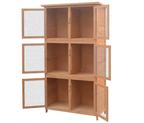 Dzīvnieku, Trušu Būris Ar 6 Istabām, Koks   Vidaxl Dzīvnieku, Trušu Būris Ar 6 Istabām, Koks   Vidaxl