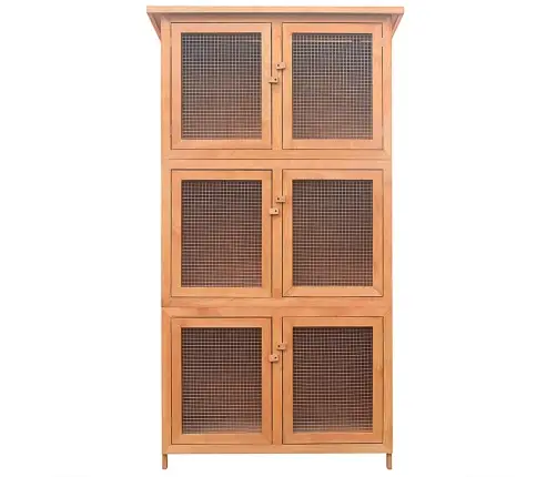 Dzīvnieku, Trušu Būris Ar 6 Istabām, Koks   Vidaxl Dzīvnieku, Trušu Būris Ar 6 Istabām, Koks   Vidaxl