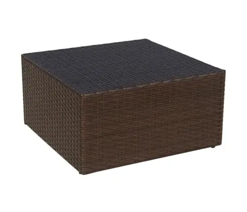 Dārza Krēsls Ar Kājsoliņu, Brūns Pe Rotangpalmas Pinums  Vidaxl