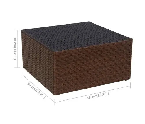 Dārza Krēsls Ar Kājsoliņu, Brūns Pe Rotangpalmas Pinums  Vidaxl