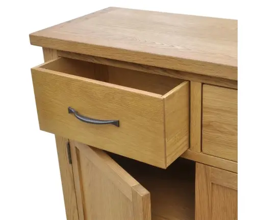 Kumode, 90X33,5X83 Cm, Ozola Masīvkoks Vidaxl