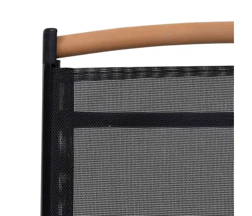 Kokkupandavad Aiatoolid 4 Tk Alumiinium Ja Textilene, Must