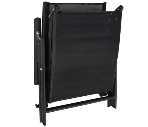 Sulankstomas Saulės Gultas, Aliuminis, Juodas