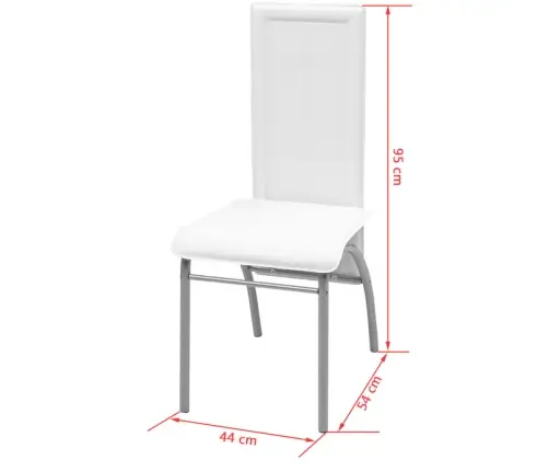 Vidaxli Viieosaline Söögitoakomplekt Valge