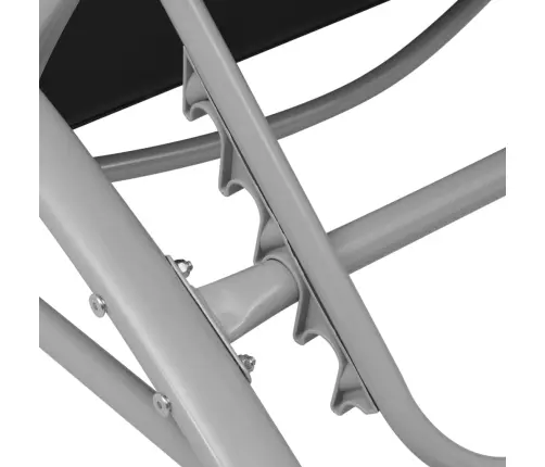 Sauļošanās Zvilnis, Alumīnijs, Melns Vidaxl