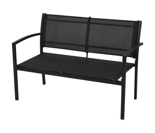 4-Daļīgs Dārza Atpūtas Mēbeļu Komplekts, Tekstilēns, Melns Vidaxl