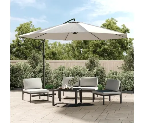 Gembinis Sodo Skėtis Nuo Saulės, Smėlio Baltos Spalvos, 3,5M