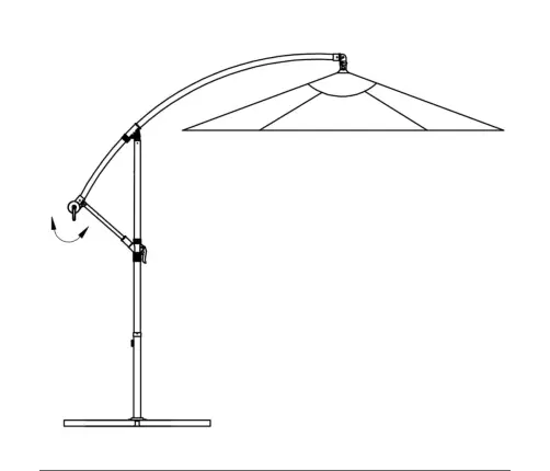 Konsooldisainiga Päikesevari 3 M, Roheline