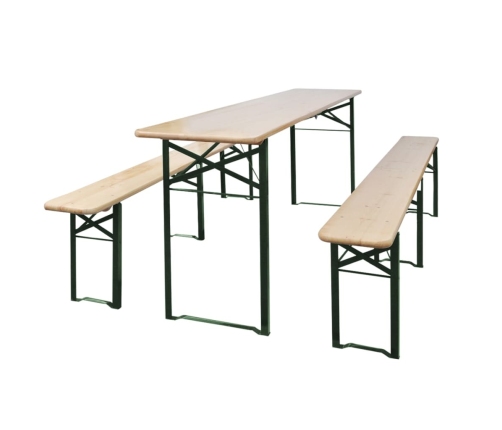 Saliekams Alus Galds Ar 2 Soliem, 220 Cm, Egles Koks Vidaxl