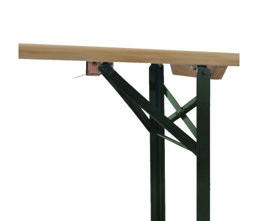 Saliekams Alus Galds Ar 2 Soliem, 220 Cm, Egles Koks Vidaxl