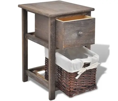 Naktsskapītis, Koks, Brūns  Vidaxl