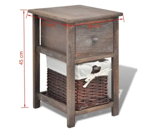 Naktsskapīši, 2 Gab., Koks, Brūni  Vidaxl