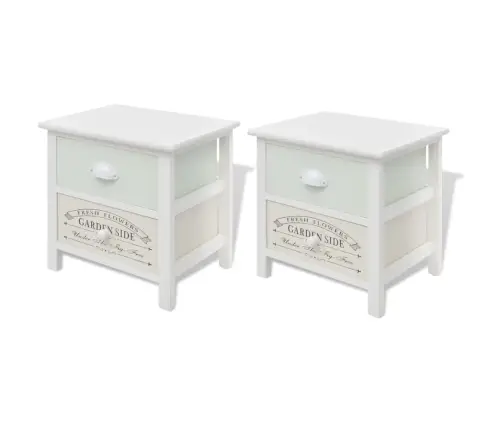 Naktsskapīši, 2 Gab., Franču Stila Dizains, Koks  Vidaxl