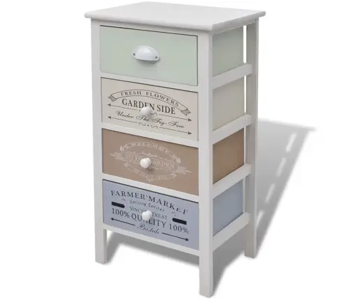 Spintelė, 4 Stalčiai, Prancūziško Stiliaus, Mediena