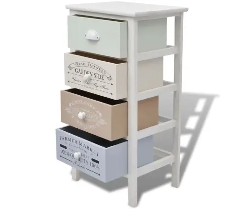 Spintelė, 4 Stalčiai, Prancūziško Stiliaus, Mediena