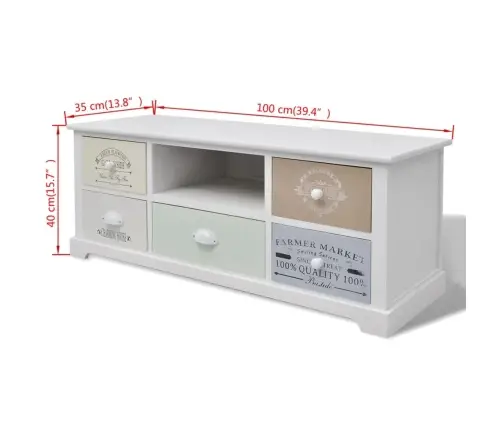 Tv Skapītis, Franču Stila Dizains, Koks  Vidaxl