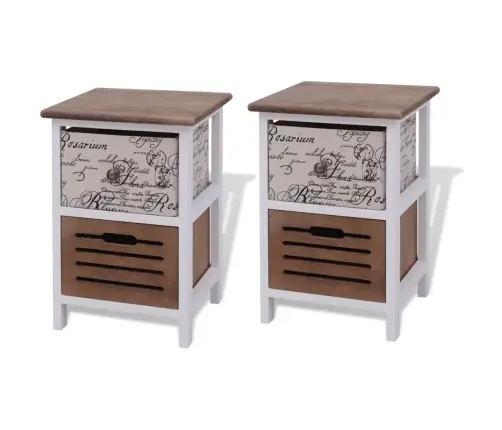 Koka Naktsskapītis, 2 Gab. Vidaxl