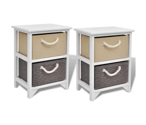 Naktsskapītis, 2 Gab., Koks Vidaxl