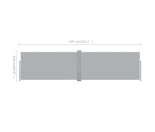 Lahtitõmmatav Küljesein 160 X 600 cm Hall