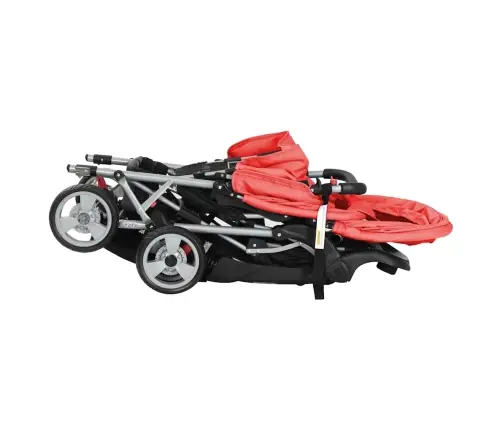 Tandēmrati Bērniem, Sarkani Un Melni, Tērauds  Vidaxl