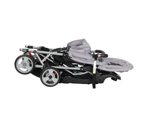 Tandēmrati Bērniem, Pelēki Un Melni, Tērauds  Vidaxl