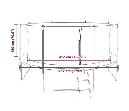 Turvavõrk 4,57 M Ümmargusele Batuudile