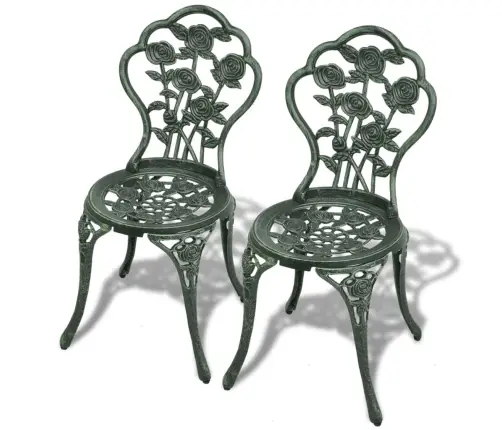 Bistro Baldų Komplektas, 3D., Aliuminis, Žalias