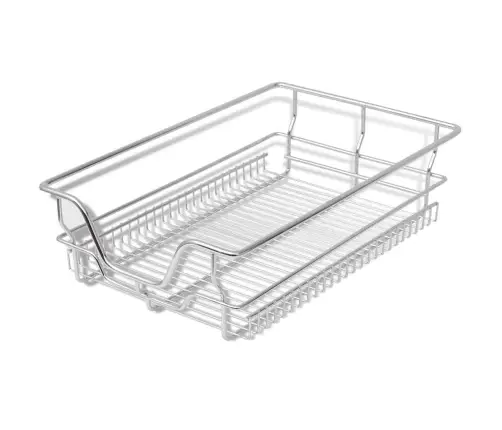Väljatõmmatavad Traatkorvid, 2 Tk, Hõbedane 400 Mm