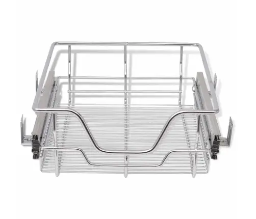 Väljatõmmatavad Traatkorvid, 2 Tk, Hõbedane 400 Mm