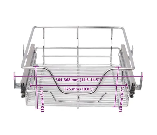Väljatõmmatavad Traatkorvid, 2 Tk, Hõbedane 400 Mm