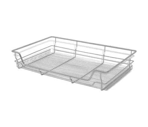 Väljatõmmatavad Traatkorvid, 2 Tk, Hõbedased 800 Mm