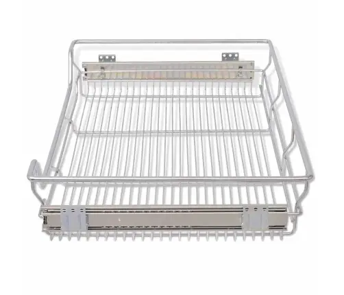 Väljatõmmatavad Traatkorvid, 2 Tk, Hõbedased 800 Mm