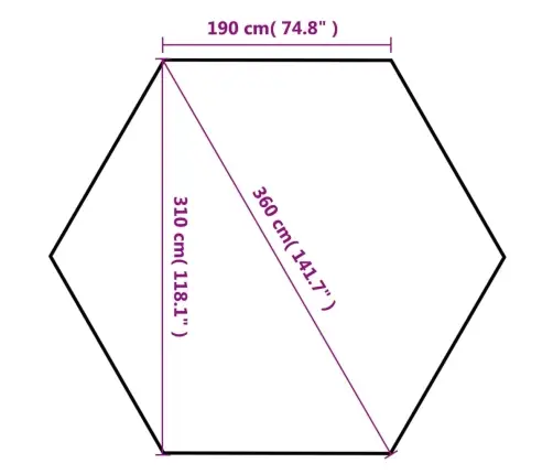 Ātri Uzstādāma Nojume, 3,6X3,1 M, Pelēka Vidaxl