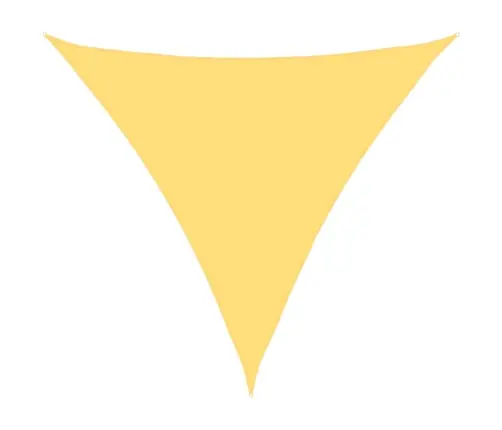 Tentas, Hdpe, Trikampis, 5X5X5 M, Smėlio Spalvos