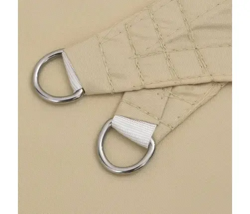 Saulessargs, 3,6X3,6X3,6M, Trijstūra Forma,Bēšs Oksforda Audums  Vidaxl