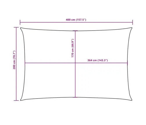 Saulessargs, 2X4M, Taisnstūra Forma, Krēmkrāsas Oksforda Audums  Vidaxl